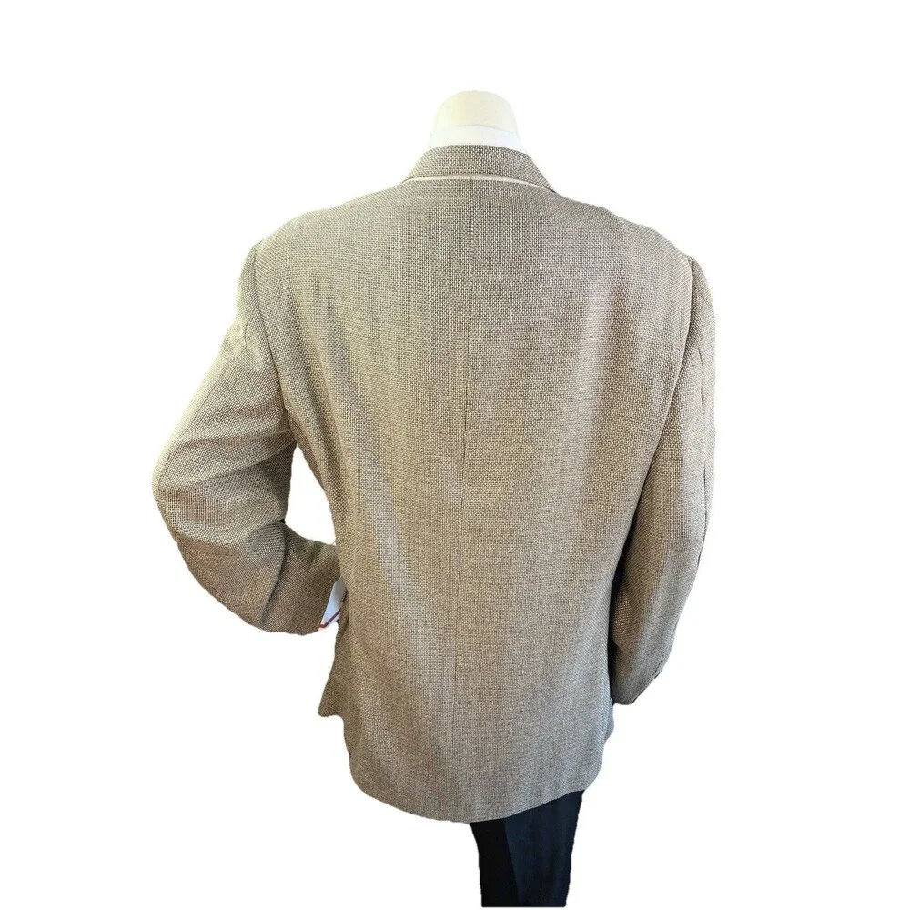 Roberto Zanieri Lanificio di Pray Italy Men 48R Hopsack Silk Wool Sport Blazer